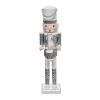 RETIF Deco De Noel Figurine Casse Noisette En Bois Blanc Et Argent H38Cm Clearance