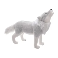 RETIF Deco De Noel Loup Bicolore Blanc Et Gris 60X45Cm Sale