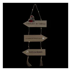 RETIF Deco De Noel Lumineuse Pancarte 3 Fleches A Suspendre 14 Led Blanc Chaud H65Cm Best Sale