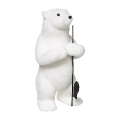 RETIF Deco De Noel Ours Blanc A La Peche H40Cm Cheap