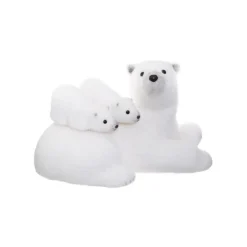RETIF Deco De Noel Ours Couche Et Ses 2 Bebes Sur Le Dos 40X25Cm Discount