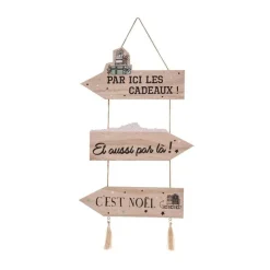 RETIF Deco De Noel Pancarte En Bois A Suspendre H50Cm Cheap