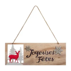 RETIF Deco De Noel Pancarte En Bois Joyeuses Fetes New