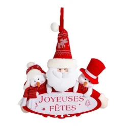 RETIF Deco De Noel Pancarte Joyeuses Fetes Avec 3 Peluches H38Cm Online