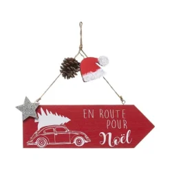 RETIF Deco De Noel Pancarte Murale En Route Pour Noel L 29Cm Sale