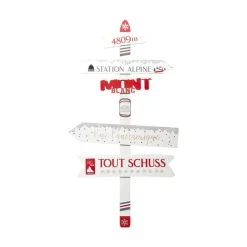 RETIF Deco De Noel Pancarte Ski En Bois A Suspendre H102Cm New