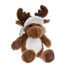 RETIF Deco De Noel Peluche Decorative Peluche Elan Brun Avec Chapka H25Cm Flash Sale