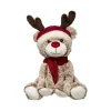 RETIF Deco De Noel Peluche Ours Brun Avec Bonnet Et Bois De Renne H35Cm Hot