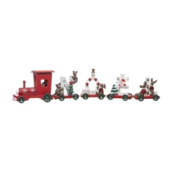 RETIF Deco De Noel Petit Train Avec 4 Wagons En Bois L 44.5Cm Clearance
