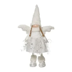 RETIF Deco De Noel Poupee Ange Blanc En Jupe Etoilee Et Bonnet H42Cm Online