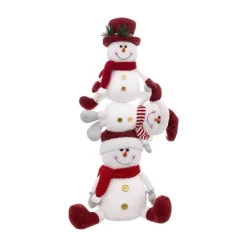RETIF Deco De Noel Pyramide 3 Bonhommes De Neige H75Cm Sale