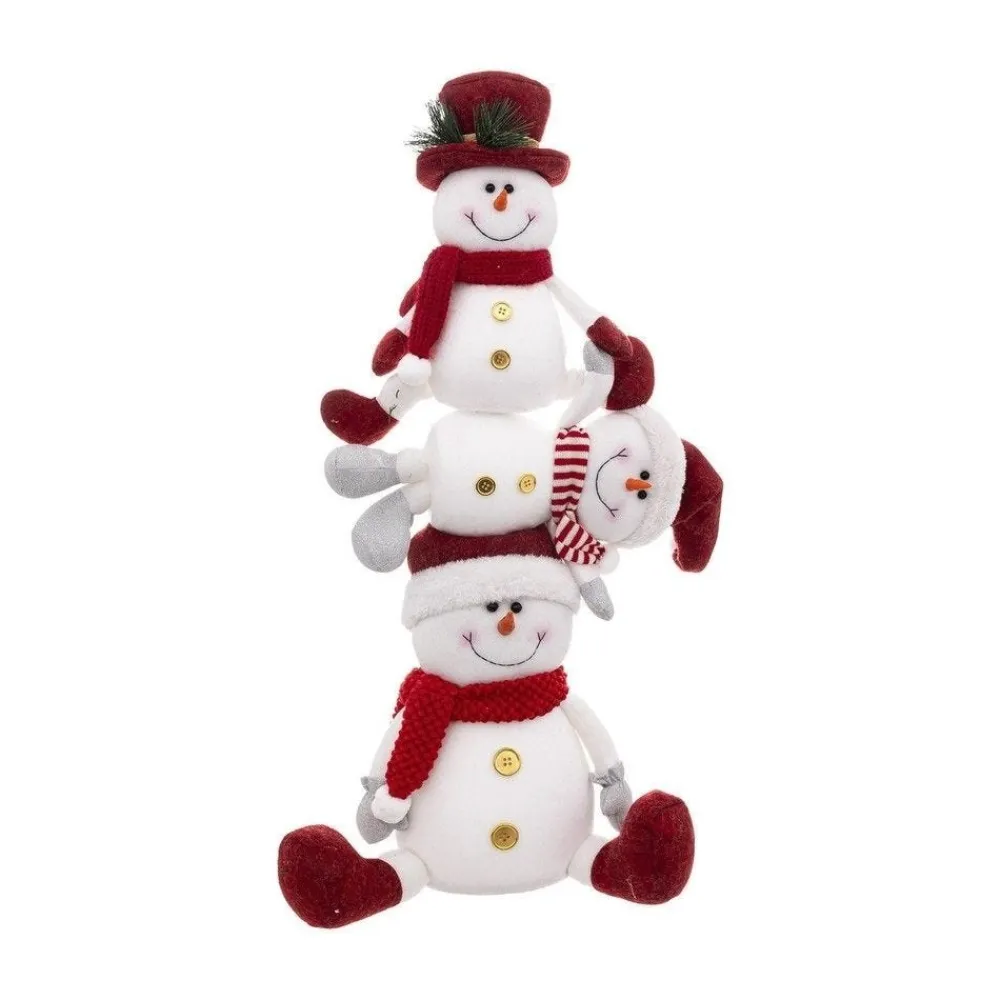 RETIF Deco De Noel Pyramide 3 Bonhommes De Neige H75Cm Sale