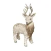 RETIF Deco De Noel Renne Avec Bois Et Fourrure Pailletes H49Cm Best
