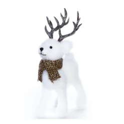 RETIF Deco De Noel Renne Blanc Debout H19Cm Outlet