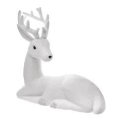 RETIF Deco De Noel Renne Couche Blanc Floque Cheap