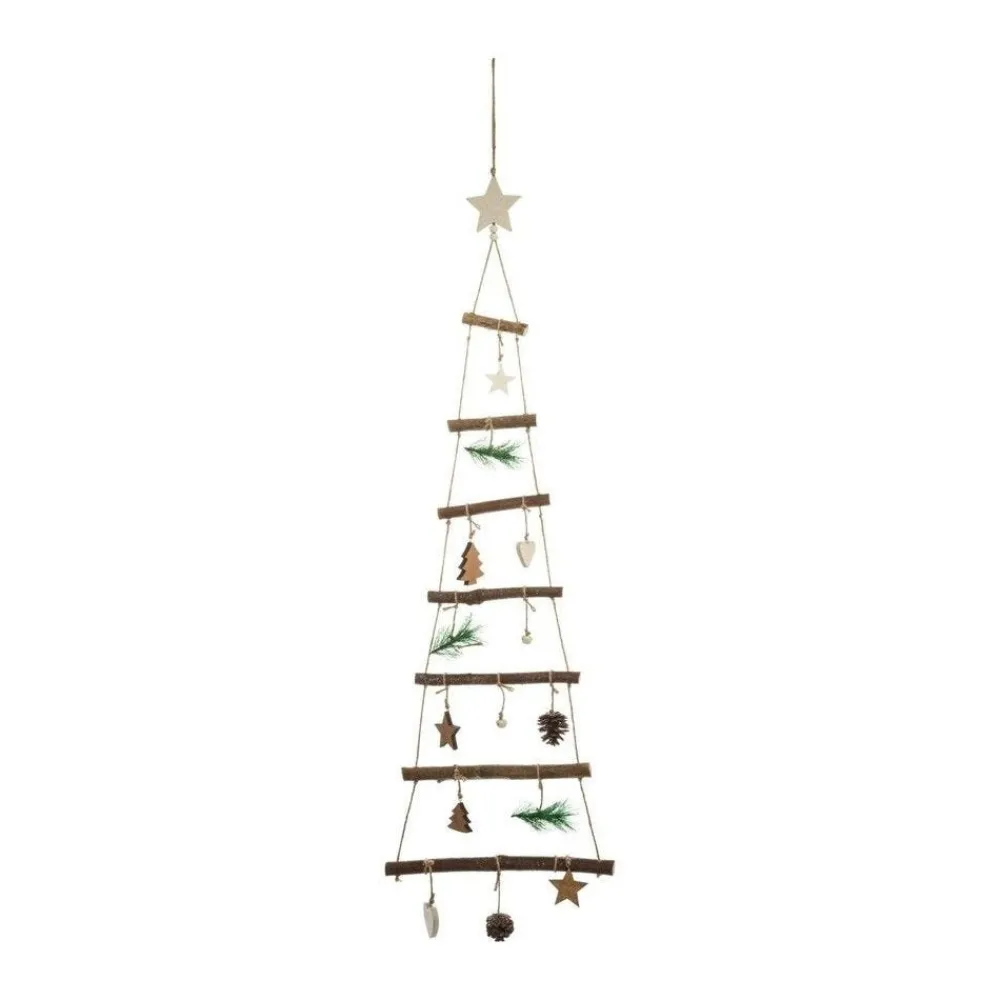 RETIF Deco De Noel Sapin A Suspendre En Bois Avec Deco H75Cm Clearance