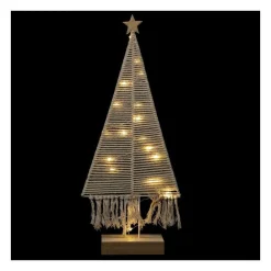 RETIF Deco De Noel Sapin Corde Lumineux En Bois Et Coton H57Cm Clearance