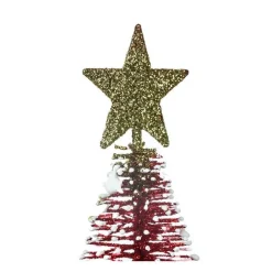 RETIF Deco De Noel Sapin De Table Rouge A Paillettes H14Cm Sale