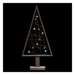 RETIF Deco De Noel Sapin Lumineux En Bois 30 Led Blanc Chaud H72Cm Hot