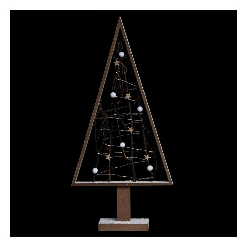 RETIF Deco De Noel Sapin Lumineux En Bois 30 Led Blanc Chaud H72Cm Hot