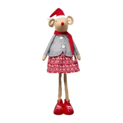 RETIF Deco De Noel Souris Fille Telescopique En Habit De Noel Hmaxi 106Cm Clearance