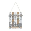 RETIF Deco De Noel Suspension En Bois Merry Christmas Avec Deco Argente Paillete H24Cm Online