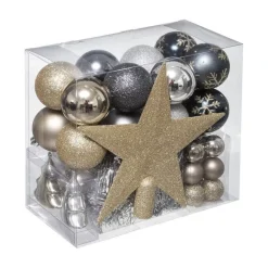 RETIF Deco De Sapin De Noel Kit 44 Pieces Boule Guirlande Et Cimier Multicolore New