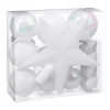 RETIF Deco De Sapin De Noel Kit De 18 Pieces Boules Et Cimier Blanc Irise Store