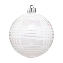 RETIF Deco De Sapin De Noel Kit 52 Pieces Boule Guirlande Et Cimier Blanc Fashion