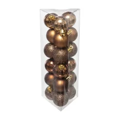 RETIF Deco De Sapin Lot De 18 Boules De Noel O3Cm Bronze Sale