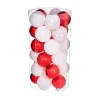 RETIF Deco De Sapin Lot De 30 Boules De Noel O6Cm Rouge Et Blanc Store