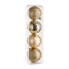 RETIF Deco De Sapin Lot De 4 Boules De Noel O8Cm Or Hot