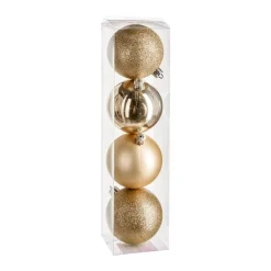 RETIF Deco De Sapin Lot De 4 Boules De Noel O8Cm Or Hot