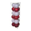 RETIF Deco De Sapin Lot De 18 Boules De Noel O3Cm Blanc Et Rouge Store