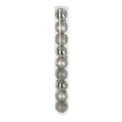 RETIF Deco De Sapin Lot De 9 Boules De Noel O6Cm Argent Discount