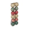RETIF Deco De Sapin Lot De 12 Boules De Noel O4Cm Vert Rouge Et Or New