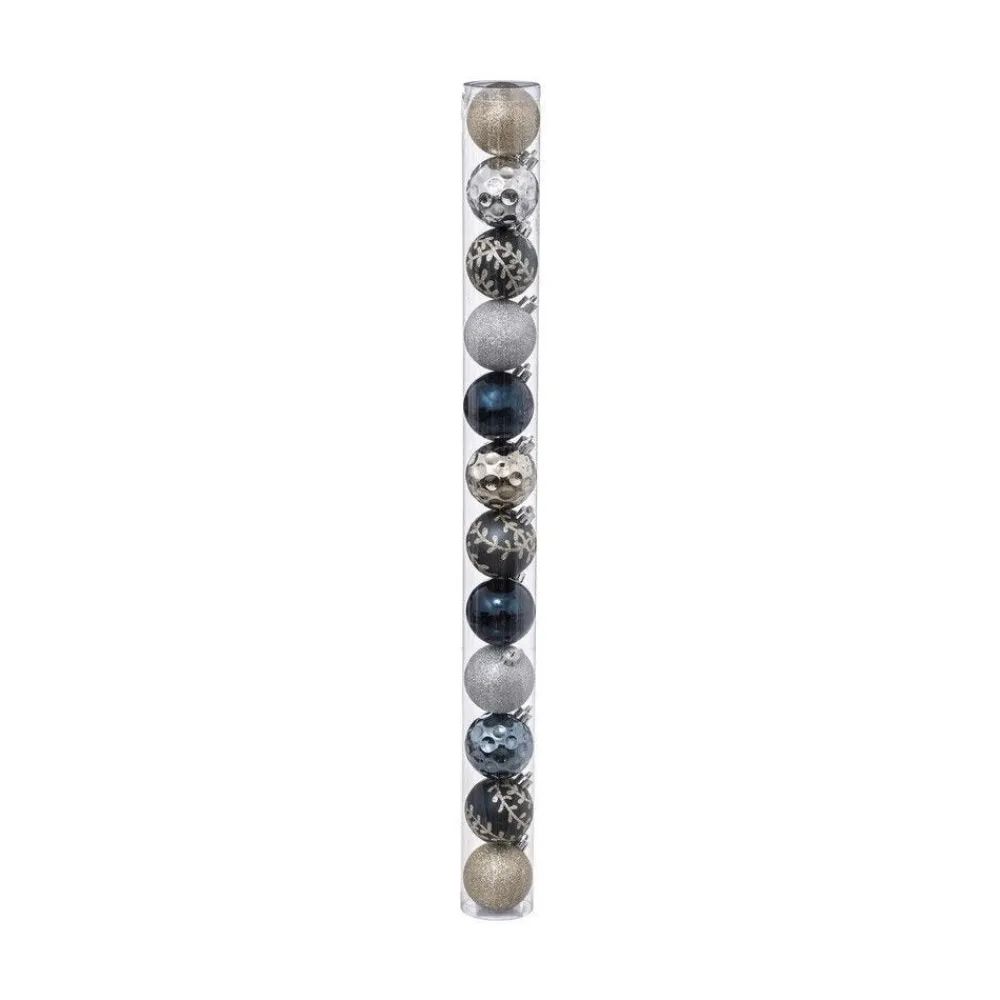 RETIF Deco De Sapin Lot De 12 Boules De Noel O6Cm Champagne Bleu Et Argent Flash Sale