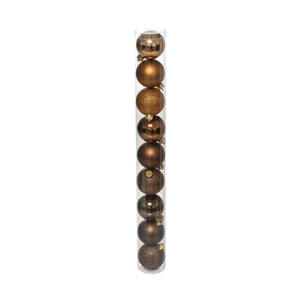RETIF Deco De Sapin Lot De 9 Boules De Noel O6Cm Bronze Clearance