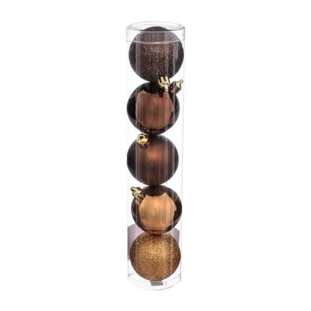 RETIF Deco De Sapin Lot De 5 Boules De Noel O5Cm Bronze Discount