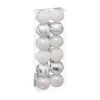 RETIF Deco De Sapin Lot De 12 Boules De Noel O4Cm Argent Et Blanc Store