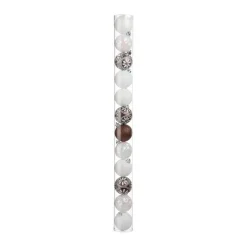 RETIF Deco De Sapin Lot De 12 Boules De Noel O6Cm Blanc Et Cafe Discount