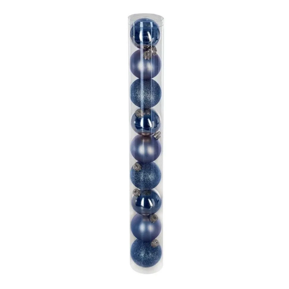 RETIF Deco De Sapin Lot De 9 Boules De Noel O6Cm Bleu Nuit Hot