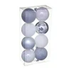 RETIF Deco De Sapin Lot De 8 Boules De Noel O7Cm Argent Et Blanc Best