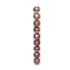 RETIF Deco De Sapin Lot De 9 Boules De Noel O6Cm Rose New