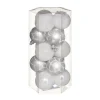 RETIF Deco De Sapin Lot De 15 Boules De Noel O5Cm Blanc Et Argent Best Sale