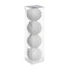 RETIF Deco De Sapin Lot De 4 Boules De Noel O8Cm Effet Maille Blanc Fashion
