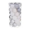 RETIF Deco De Sapin Lot De 30 Boules De Noel O6Cm Argent Et Blanc Cheap