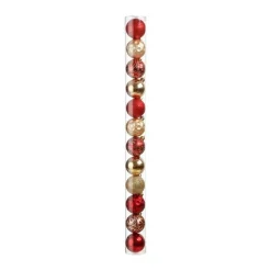 RETIF Deco De Sapin Lot De 12 Boules De Noel O6Cm Rouge Et Dore Cheap