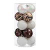 RETIF Deco De Sapin Lot De 15 Boules De Noel O5Cm Blanc Et Cafe Hot