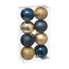 RETIF Deco De Sapin Lot De 8 Boules De Noel O7Cm Bleu Et Or Cheap